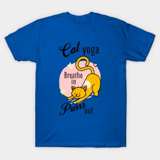 Cat Yoga Design T-Shirt